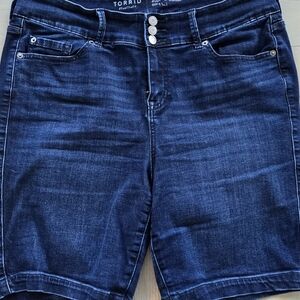 Torrid Dark Blue Denim Shorts